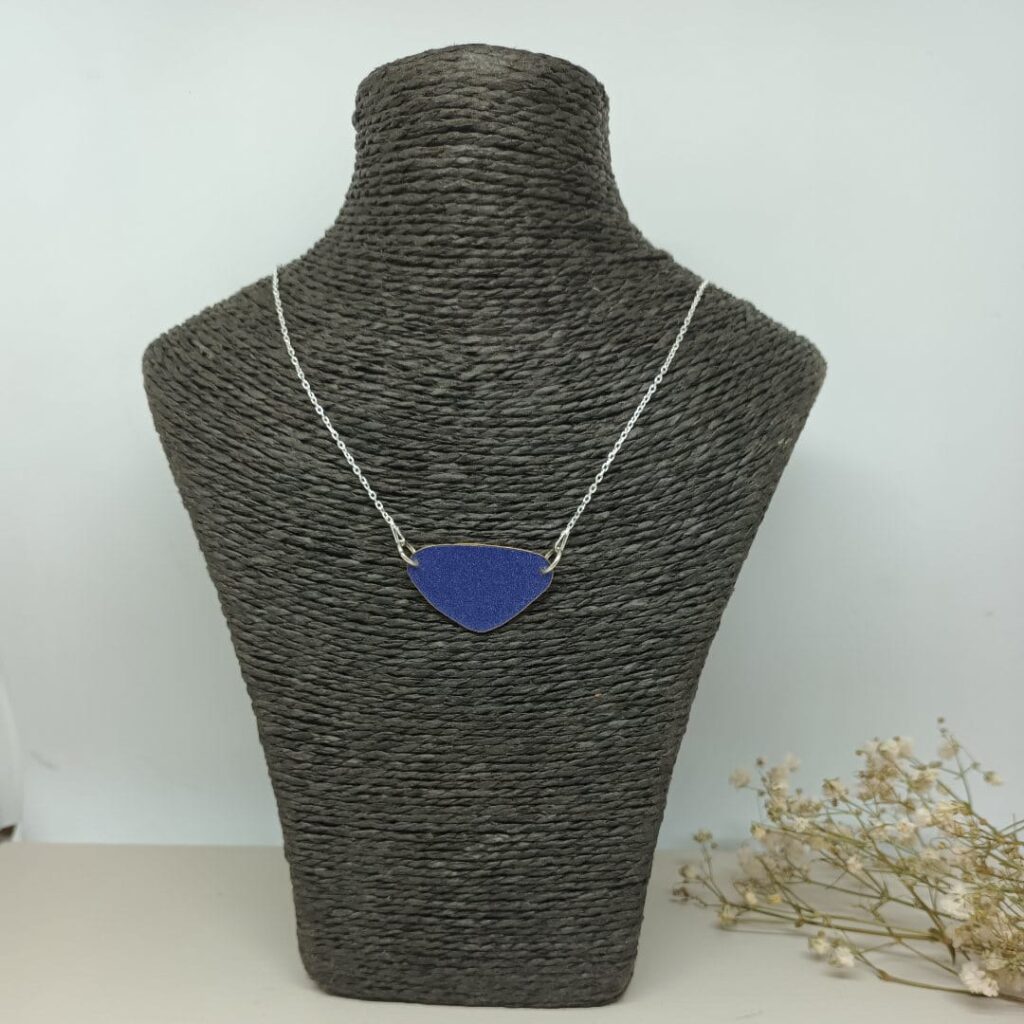 Collar Corazón color Zafiro