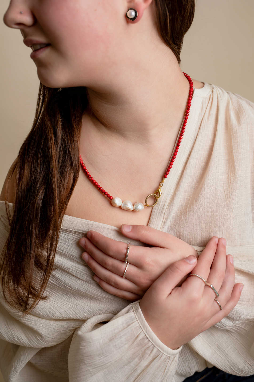Collar 3 perlas