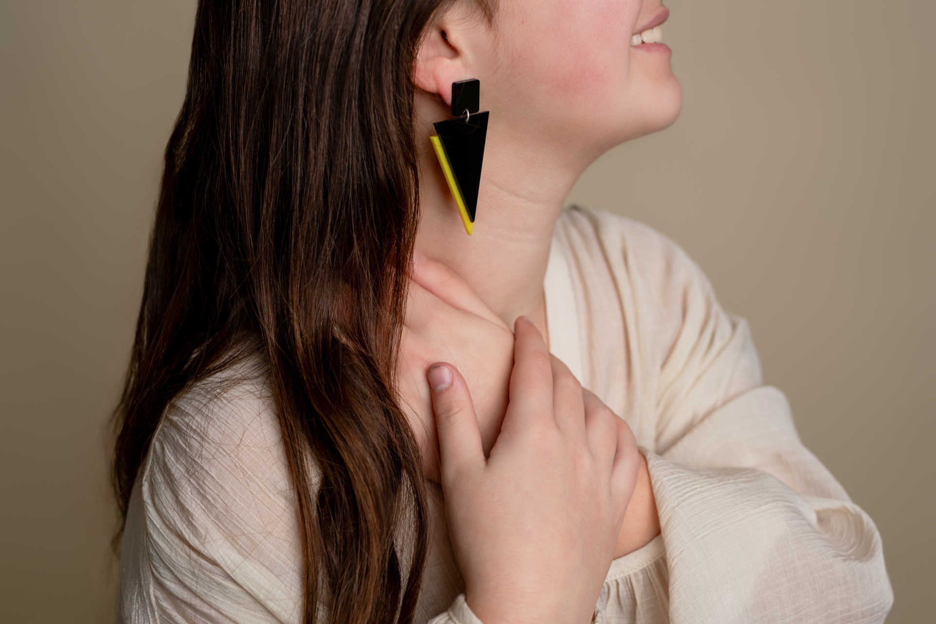 Pendientes acrílico en negro