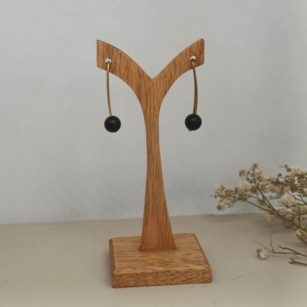 Pendientes Arándano con hilo de latón