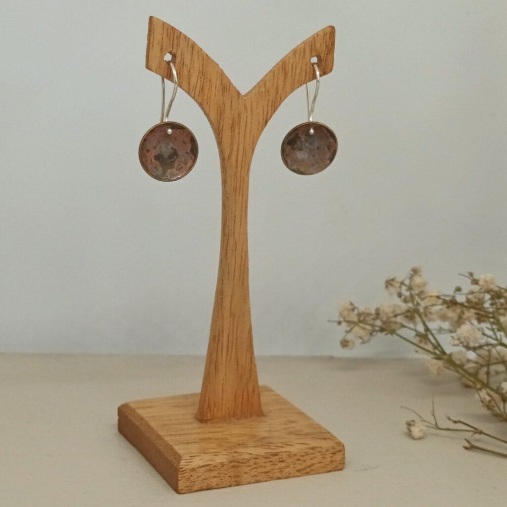 Pendientes cuenco en latón