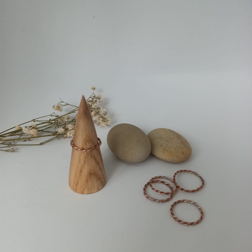Anillos entorchados cobre