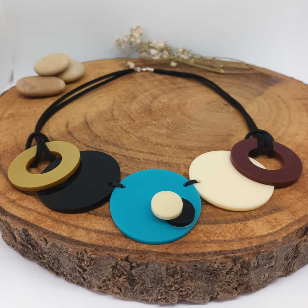 Collar Circle Turquesa 4 de Ana Sandoval Joyas