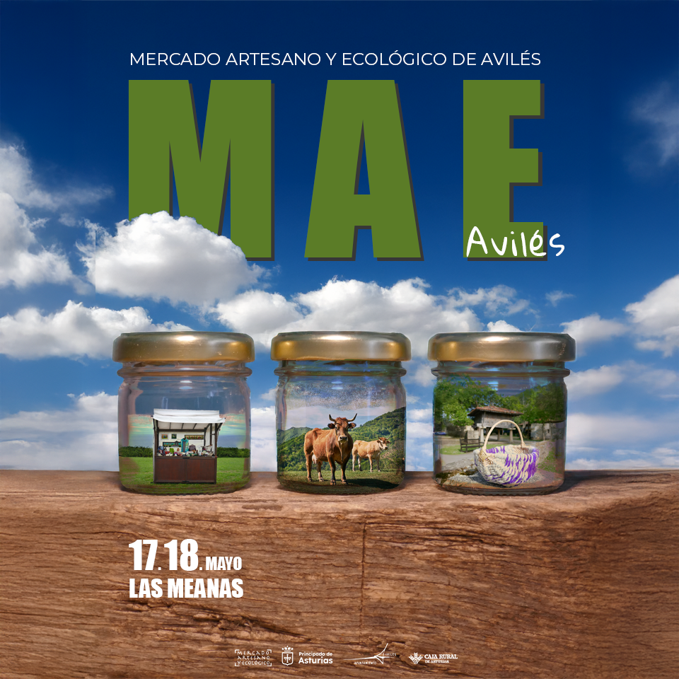 Cartel Mercado Artesano y Ecológico de Avilés mayo 2025